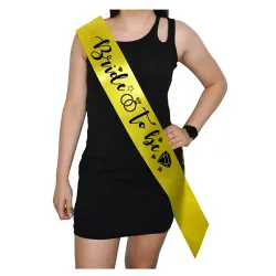 Szarfa ŻÓŁTA Wieczór Panieński Bride to be